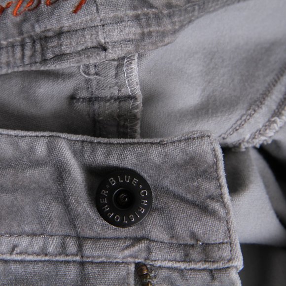 A RARE FIND - Christopher Blue Gray Velvet Boot-cut Jeans - Picture 10 of 15